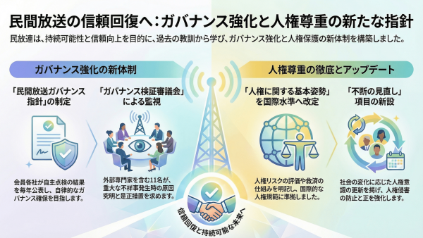 民放連が「外部の目」を導入。ガバナンス検証審議会で放送界の自浄作用は働くか