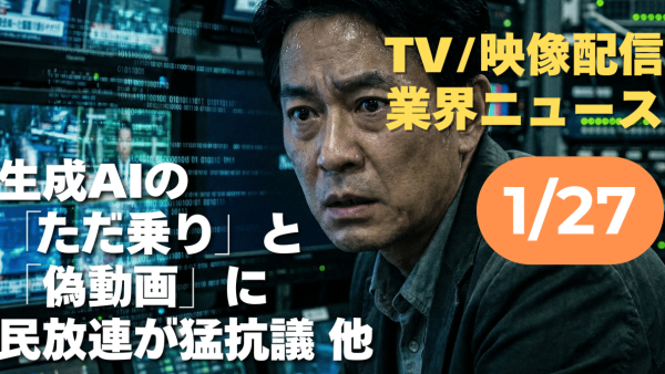 【NEWS 1月27日】生成AIの「ただ乗り」と「偽動画」に民放連が猛抗議 他