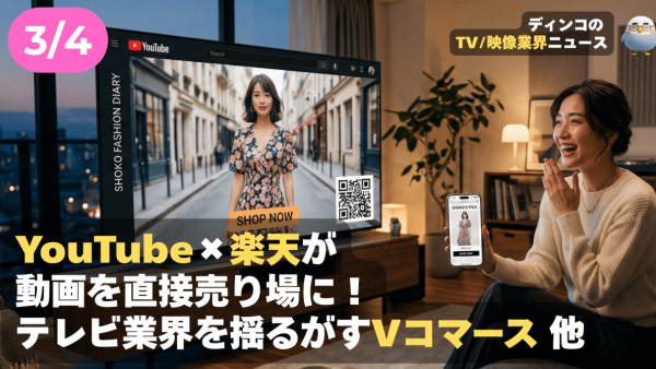 【NEWS 3月4日】「YouTube×楽天」が動画を直接売り場に！テレビ業界を揺るがすVコマース 他