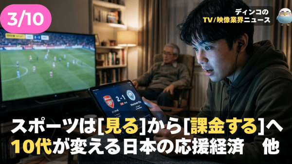【NEWS 3月10日】スポーツは「見る」から「課金する」へ、10代が変える日本の応援経済他