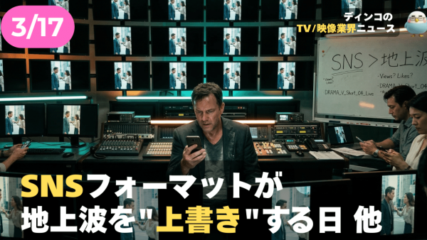 【NEWS 3月17日】SNSフォーマットが地上波を”上書き”する日 他